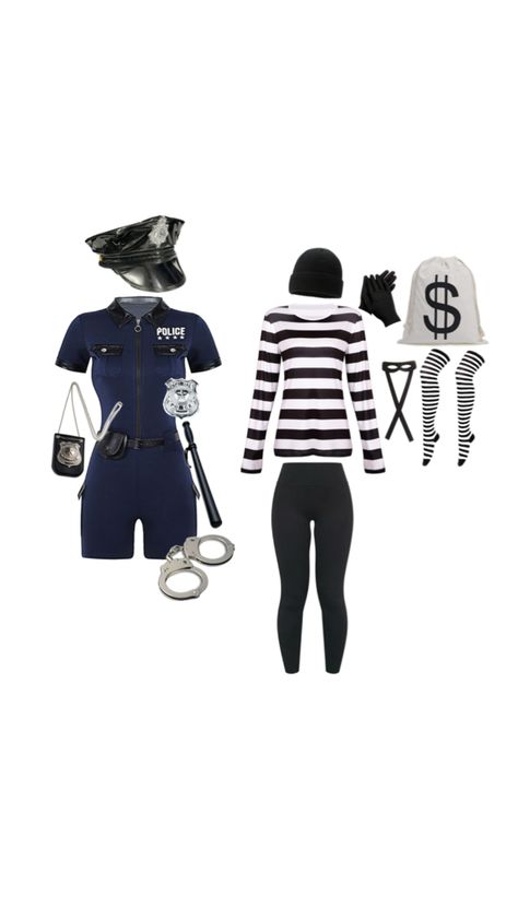 ﾟ ･ﾟ·: BY MILA & ALEXIA ｡･ﾟﾟ::  cop & thief costume ! 👮🚔 Thief Costume