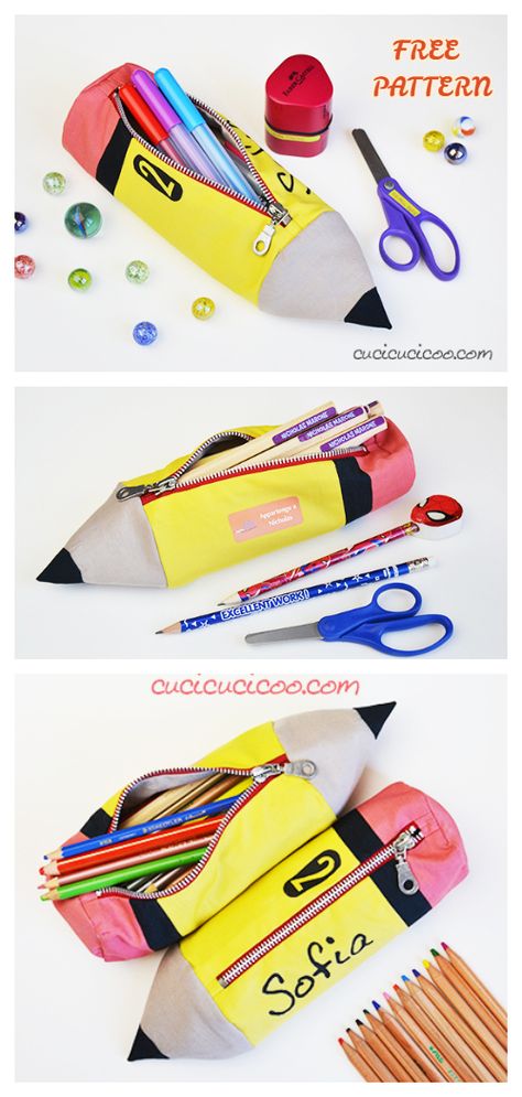 DIY Pencil Shaped Pencil Case Free Sewing Pattern+ Tutorial Pencil Case Crafts, Pencil Pouch Pattern, Sew For Christmas, Fabric Art Diy, Sewing Tutorials Bags, Diy Pencil Case, Art Pad, Bag Sewing Patterns, Diy Pencil