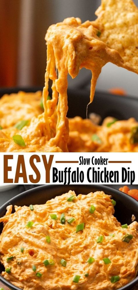 Buffalo Dip Crock Pot, Ranch Sour Cream, Spicy Chicken Dip, Slow Cooker Buffalo Chicken Dip, Buffalo Ranch Chicken Dip, Chicken Cheese Dip, Slow Cooker Buffalo Chicken, Chicken Buffalo, Buffalo Chicken Dip Crock Pot