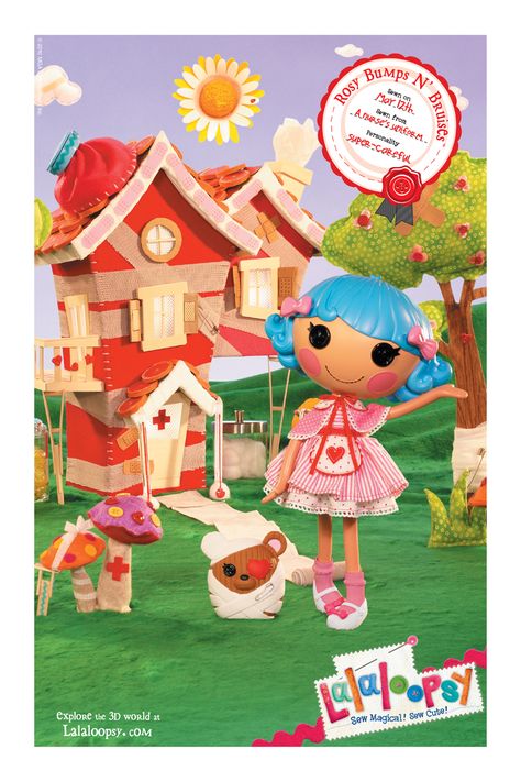 Lalaloopsy Rosy Bumps 'N' Bruises Poster #Lalaloopsy #LalaloopsyLand #SewMagical #SewCute #LalaloopsyPoster #RosyBumpsNBruises #Nurse Lalaloopsy Rosy Bumps, 5 Little Monkeys, Lalaloopsy Party, Lalaloopsy Dolls, Outdoors Tattoo, Bottle Cap Images, Little Monkeys, Travel Design, Future Kids