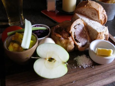 What is a Ploughman's Lunch? - HubPages British Lunch, Ploughman's Lunch, Cottage Loaf, Ploughmans Lunch, Cheddar Gorge, Irish Foods, Scottish Food, Country Pub, Cheese Maker