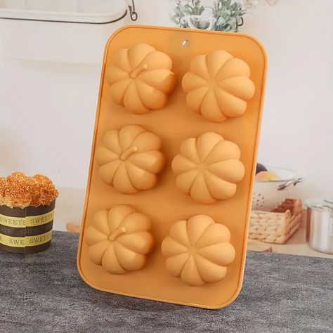 6 cavity Pumpkin Silicone Mold Multipurpose Uncharged - Temu Pumpkin Shaped Cake, Diy Pudding, Pumpkin Mold, Cube Cake, Diy Fondant Cake, Săpunuri Handmade, Formy Silikonowe, Diy Desserts, Silicone Molds Baking