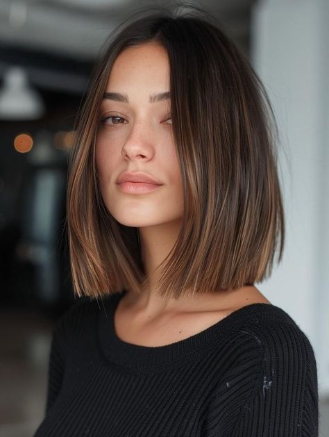 Zero Maintenance Haircut, Straight Hair Haircut Medium, Clavicut Hair Straight, Shoulder Length Haircut Straight Hair, Haircut Shoulder Length Straight, Above Shoulder Length Hair Straight, Shoulder Length Haircut Straight, Shoulder Length Hair Women, Shoulder Length Fine Hair