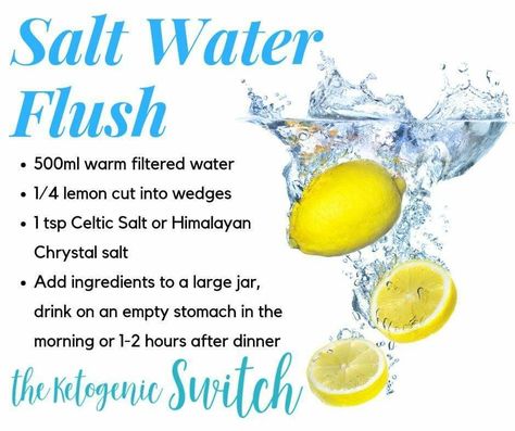 Salt Flush, Salt Water Flush, Celtic Salt, 17 Day Diet, Diary Planner, Large Jar, Water Recipes, Detox Cleanse, Lemon Water