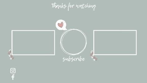 Yt Outro Template, Outro Youtube Aesthetic, Aesthetic Outro Template, Youtube Outro Template, Outro Template, Funny Vines Youtube, Youtube Aesthetic, Youtube Video Ads, Template Youtube