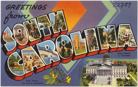 12. Thought any place else is better than home. Moving To South Carolina, South Carolina Art, Happy City, State Capitals, Big Letters, Art Print Display, City Scene, Large Letters, Photo Postcards