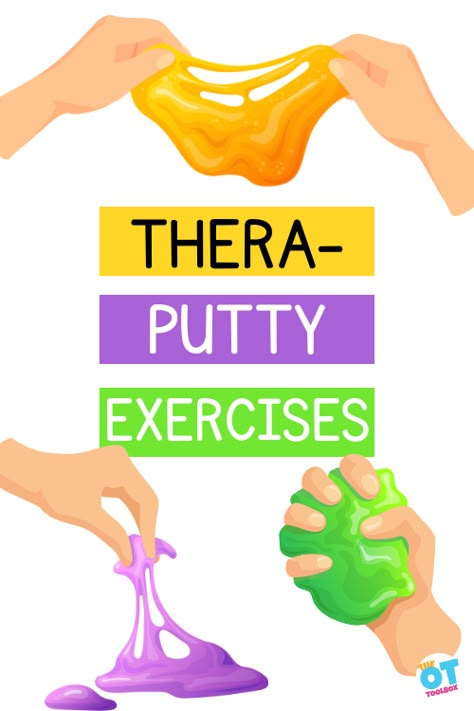 Manual Dexterity Occupational Therapy, Thera Putty Exercises, Theraputty Recipe, Handwriting Activities Occupational Therapy, Upper Extremity Strengthening Occupational Therapy, Theraputty Exercises Hands, Theraputty Activities, Occupational Therapy Activities For Adults, Hand Strengthening Activities For Kids