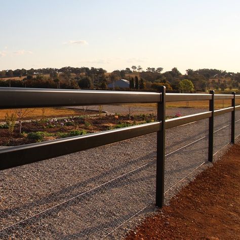 TopRail® Post and Rail Fencing T Post Fence, Rabbit Fence, Post And Rail Fence, Ranch Fencing, Dog Pens, Barbed Wire Fencing, Country Fences, Third Rail, House Fence Design