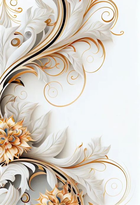 Free Gold Flower Background Image 3d Flower Background, Gold Flower Background, White Flower Background, Image Flower, Gold Design Background, 7 October, Flower Background Design, Flower Background Images, Flowers Paintings