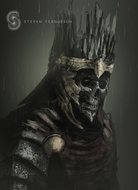 Dead King, Steven Fergusson Hochmann on ArtStation at https://www.artstation.com/artwork/W4DmN Undead Warrior, Guardian Angel Tattoo, Skeleton King, Hipster Tattoo, Dead King, Fantasy Heroes, Demon Art, Monster Art, Medieval Fantasy