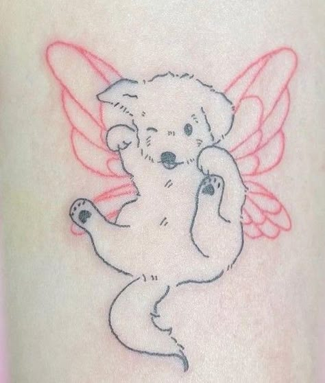 Dog Tattoo Maltese, Tattoos Pets, Lil Tattoos, Maltese Tattoo, Leo Tattoo, Tatted Men, Leo Tattoos, Types Of Pins, Cute Little Tattoos