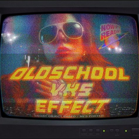 VHS Machine - Retro Monitor Effect Retro Monitor, Vhs Tv, Vhs Effect, Vhs Filter, Vhs Aesthetic, Graphic Design Portfolio Layout, Portfolio Layout, Photoshop Effects, Photoshop Template