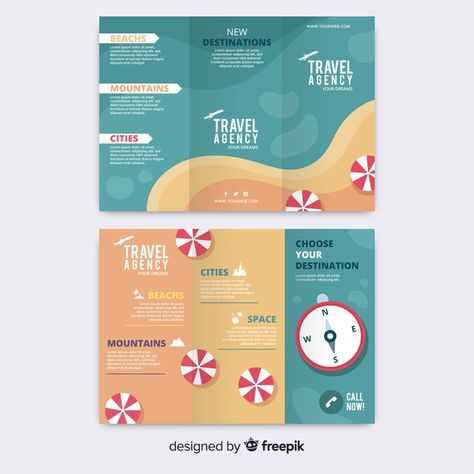 Tourism Brochure Design, Typography Brochure, Booklet Layout, Rack Cards Design, Brochure Ideas, Trifold Brochure Design, Illustrator Design Tutorial, Graphic Design Tutorials Learning, Graphic Design Flyer