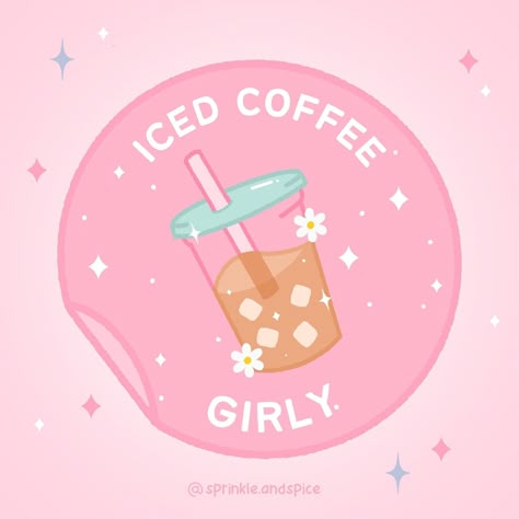 Why does making an iced coffee for myself always feel more like a treat than making a regular cup of coffee? 😂 This is really one of the best parts of summer for me—having iced coffee. With a bit of syrup of course. ✨ #IcedCoffeeLovers #TreatYourself #CuteCoffeeDrawings #SummerCoffeeVibes #CoffeeArt #CoffeeTreats #IcedCoffeeTime Iced Coffee Drawing, Boutique Stickers, Books Journal, Coffee Sayings, Coffee Artwork, Sticker Design Inspiration, Monthly Planner Template, Coffee Drawing, Coffee Illustration