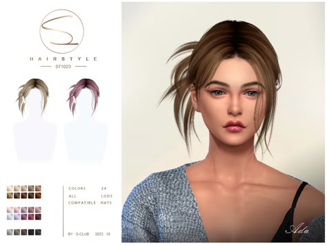 Updo Sims 4 Cc, Sims 4 Cc Hair Updo, Sims 4 Guide, Ts4 Hair, Cute Hairstyles Updos, Mod Hair, Cc Hair, The Sims 4 Skin, The Sims 4 Pc