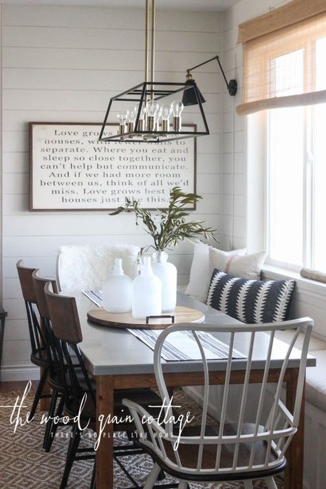 New Breakfast Nook Table Breakfast Nook Lighting, Breakfast Nook Table, Breakfast Table Setting, Nook Table, Kitchen Table Centerpiece, Breakfast Nooks, Table Farmhouse, Banquette Seating, Kitchen Corner