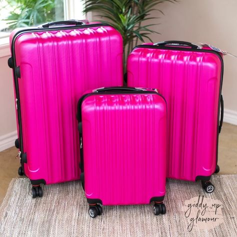 Pink Luggage Sets, Pink Suitcase, Pink Luggage, Cute Luggage, Travel Bag Set, 3 Piece Luggage Set, Small Suitcase, Steam Punk Jewelry, Dangle Belly Rings