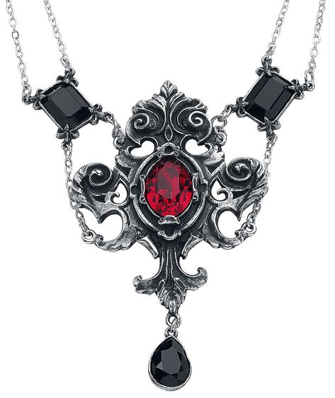 Alchemy Gothic Jewelry, Gothic Queen, Everyday Goth, Night Necklace, Queen Of The Night, Alchemy Gothic, Double Layer Necklace, Gothic Clothes, Gothic Necklace