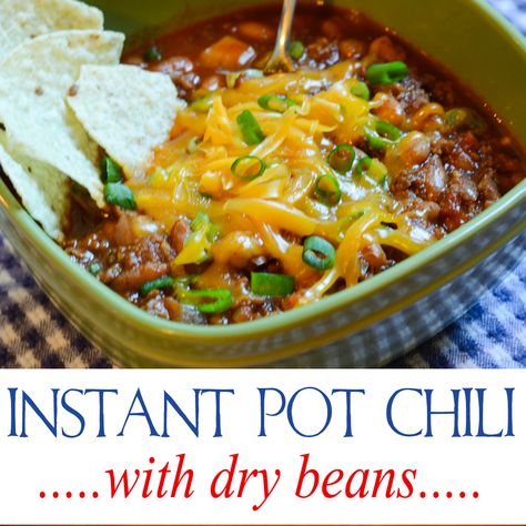 This Instant Pot Chili with dry beans is packed full of flavor! We love that we can use dry beans without having to soak them first. This recipe is easy on the wallet and big on flavor. Instant Pot Chili with dry beans is a family FAVORITE at our house. Instapot Chili With Dry Beans, Instapot Chili Recipes Dry Beans, Instant Pot Chili With Dry Beans, Instant Pot Chili Recipe Dry Beans, Instant Pot Chili Dry Beans, Chili With Dried Beans, Broke Meals, Beans In Instant Pot, Instant Meals