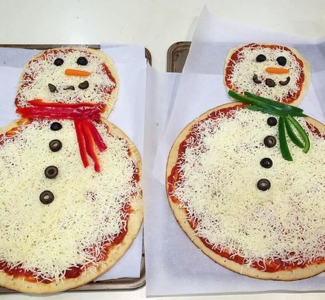 Snowman Pizza, Christmas Food Ideas, Hosting Christmas Dinner, Dough Cookie, Cookie Shapes, Christmas Crunch, Cinnamon Roll Waffles, Chocolate Tree, Christmas Food Gifts