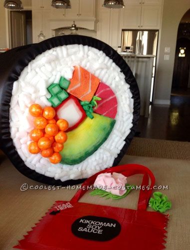 Cutest Toddler Sushi Costume Surprise Sushi, Sushi Surprise, Sushi Roll Costume, Sushi Costume Diy, Sushi Costume Womens, Felt Sushi Diy, Baby Sushi Costume, Sushi Halloween Costume, Sushi Costume