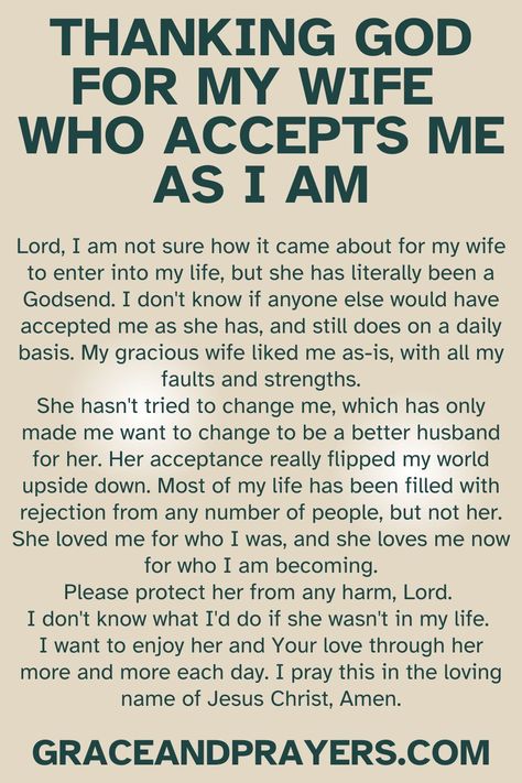 Are you seeking prayers thanking God for your wife? Then we hope you can use these 6 loving prayers to show your appreciation for your wife! Click to read all prayers thanking God for your wife. Praying For Wife, Prayers For Wife, Prayers Thanking God, Prayers For My Wife, Prayer For Marriage Restoration, Prayer For My Wife, Husband Prayer, Prayer For Wife, Powerful Morning Prayer