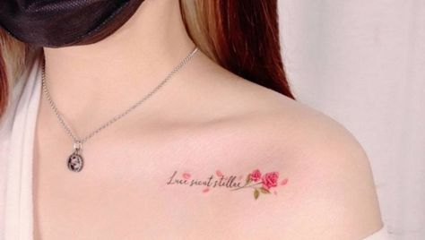 Writing Tattoos With Flowers, Female Tattoo Designs, Ring Tattoo Designs, Belly Tattoos, Rose Tattoos For Women, Saved Tattoo, Polynesian Tattoo Designs, Foot Tattoos For Women, Writing Tattoos