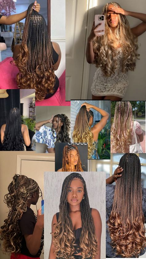 Morning Before School, Intricate Hairstyles, French Curls, Winter Glam, Short Box Braids Hairstyles, French Curl, Feed In Braids Hairstyles, Goddess Braids Hairstyles, Quick Natural Hair Styles