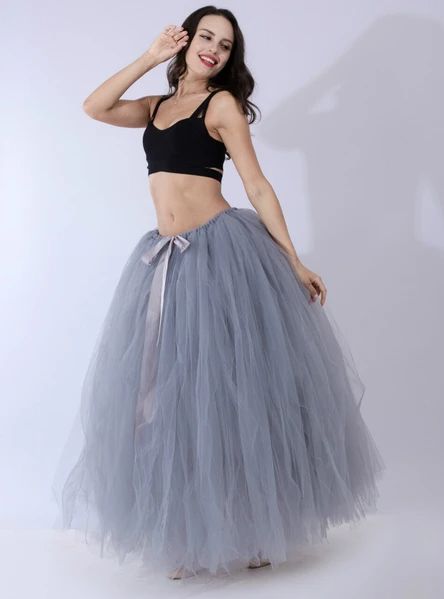 Gray Tulle Puff Tutu Skirt – Ncocon Organza Sleeves Style, Poofy Skirt, Prom Skirt, Gauze Skirts, Pink Flower Girl Dresses, Comfortable Skirts, Tutu Skirts, Tulle Tutu Skirt, Prom Ball Gown