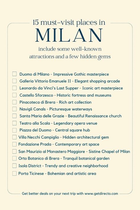 Travelling Milan Bucket List, Milan Itinerary, Milan Italy Travel, Italy Trip Planning, Milan Travel, North Italy, Bucket List Travel, Travel Tools, Explore Italy