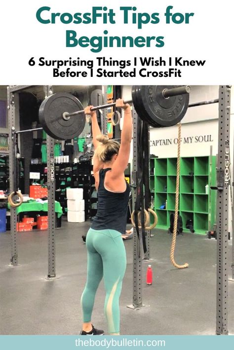 CrossFit tips for beginners.  If you are thinking about trying CrossFit, you'll definitely want to read this.  I was hesitant to start doing CrossFit not long ago, had I known these things I probably would have started sooner.   Repin and click to read.  #crossfit #crossfittips #crossfitworkouts #crossfitforbeginners Crossfit Before And After, Crossfit Stretches, Beginner Crossfit, Crossfit Workouts For Beginners, Crossfit Diet, Crossfit Program, Morning Workout Motivation, Crossfit Body, Crossfit Workouts At Home