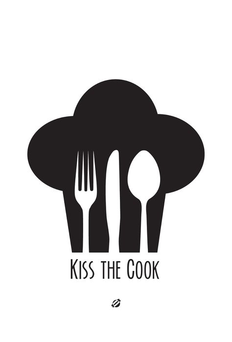 Kiss The Cook, Silhouette Stencil, Silhouette Portrait, Logo Restaurant, Cameo Projects, Vinyl Projects, Silhouette Projects, 로고 디자인, Silhouette Design