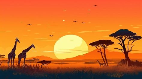 Safari africa Vectors | Free download Africa Safari, Neon Party, Vector Free Download, Clay Ideas, Lion King, Lion, Free Download, Neon, Drawings