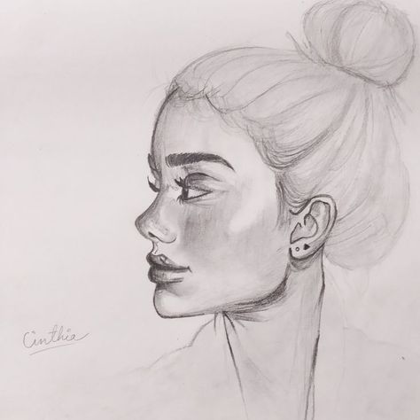 sketch//jawline//girl//bossbabe//shades// pencilsketch//hbpencil//eyebrows//lips//nose//hairbun//cheekbone//portrait//face Cheekbones Drawing, Jawline Tutorial, Jawline Drawing, Jawline Girl, Tutorial Drawing, Portrait Face, Art Diary, Bullet Journal Ideas Pages, Art Tutorials Drawing