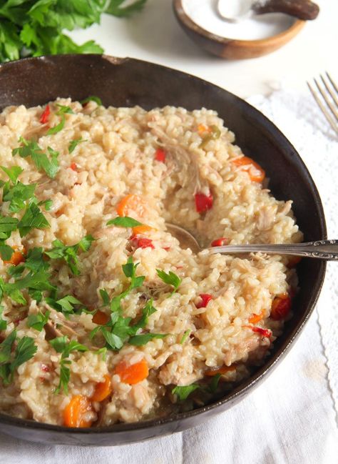 Simple Chicken and Vegetable Pilaf – Romanian Recipe Rice With Chicken And Vegetables, Chicken Pilaf Recipe, Vegetable Pilaf, Chicken Pilaf, Romania Food, Romanian Recipes, Rice With Chicken, Pilaf Recipe, Soup Rice