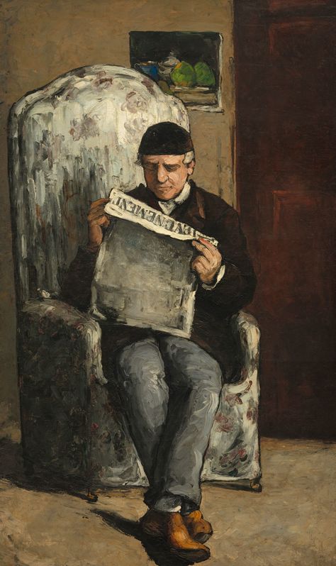 The Lurchingly Uneven Portraits of Paul Cézanne | The New Yorker Cezanne Portraits, Paul Cezanne Paintings, Cezanne Art, Reading A Newspaper, Istoria Artei, Hieronymus Bosch, Impressionist Artists, Henri Rousseau, Paul Cezanne