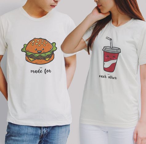 SALE OFF 10% buger and coke couple Tshirt,couple tshirts,couple shirts,couple set,gift for valentines,matching tshirts,gift for wedding Fake Pearl Necklace, Tshirt Couple, Personalized Tshirt, Funny Couple Shirts, Matching Tshirts, Couple Set, Couple Tees, Sale Off, T Shirt Painting