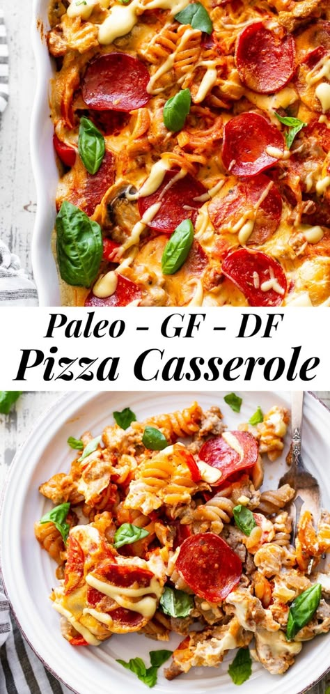 Frugal Dairy Free Meals, Easy Dairy Free Meals Dinners, Paleo Pizza Casserole, Dinner Dairy Free, Df Dinner, Herbal Lifestyle, Gluten Free Italian Recipes, Paleo Casserole Recipes, Casserole Gluten Free