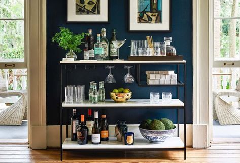 The Most Popular Products of 2022 – One Kings Lane — Our Style Blog Bar Console, Floating Glass Shelves, Hague Blue, Bar Storage, Chinoiserie Wall, Wingback Headboard, Selling Furniture, Hanging Racks, Linen Duvet Covers