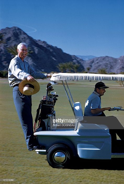 Palm Springs Golf, Golf Cart Photos, Palm Springs 1960s, Palm Springs Marilyn Monroe, Vintage Golf Advertisement, Robert Doisneau, Golf Carts, Palm Springs, United States