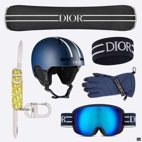 Supreme Leaks News | SLN on Instagram: “@dior releases a ski collection featuring snowboards, skis, helmets, clothing and accessories Link the link in bio to view the full…” Dior Snowboard, Skiing Helmet, Dior Fashion, Snowboards, Sports Photography, Skis, Ski Wear, Luxury Life, Bicycle Helmet