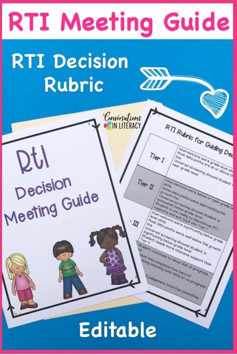 RTI Meeting Agenda and RTI Meeting Forms guide you as you use data forms for decision making during the RTI process. Response to Intervention forms for meetings help teachers make informed decisions about students and what tier should be next after progress monitoring has been completed. Great tool for RTI Committees! kindergarten, first grade, second grade, third grade, upper grades #RTI #readinginterventions #guidedreading #kindergarten, #first grade #conversationsinliteracy #classroomorganiz Reading Teacher Classroom, Reading Intervention Activities, Small Group Reading Activities, Classroom Management Elementary, Response To Intervention, Use Data, Kindergarten Freebies, Common Core Kindergarten, Meeting Agenda