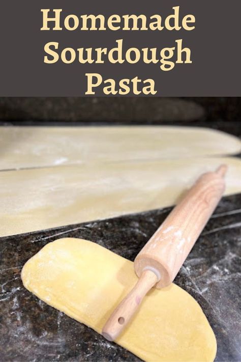 Learn how to make this easy delicious sourdough pasta using only a handful of ingredients. Long ferment for a tummy friently Italian night! Discard Pasta, Sourdough Pasta Recipe, Sourdough Pasta, Italian Night, Pasta Roller, Sourdough Discard Recipes, Discard Recipes, Homemade Sourdough, Pasta Night