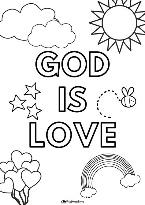 Bible Class Coloring Pages, God Is Love Coloring Page Free Printable, Christian Kindergarten Crafts, Christian Valentine Coloring Pages For Kids, God Is Love Coloring Page, Vbs Coloring Sheets Free Printable, Kindergarten Bible Activities, Sunday School Printables Free, Bible Coloring Sheets Free Printables