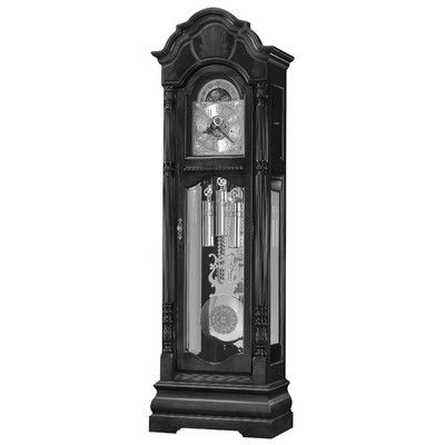 Howard Miller Winterhalder II Floor Clock Moon Arch, Antique Grandfather Clock, Carved Rosettes, Howard Miller, Custom Storage, Grandfather Clock, Adjustable Height Desk, Antique Wall Clock, Beveled Glass