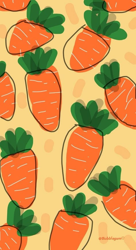 Carrot Wallpaper, Pasta Wallpaper, Nostalgia Wallpaper, Carrot Pattern, Iphone Wallpaper Cat, Jelly Wallpaper, Easter Wallpaper, Iphone Wallpaper Fall, Abstract Wallpaper Backgrounds