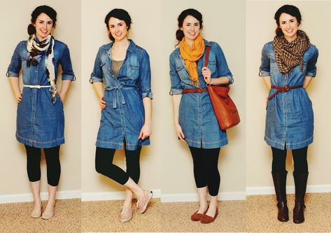 It was a simple denim chambray shirt dress with a tie at the waist. Description from snowangels.com. I searched for this on bing.com/images Denim Shirt Dress Outfit, Chambray Dress Outfit, Denim Dress Winter, Dress In Winter, Denim Dress Outfit, Shirt Dress Outfit, Chambray Shirt Dress, Wear To Work Dress, Grunge Dress