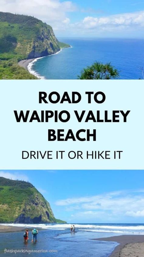 WAIPIO VALLEY: Hike OR drive to Waipio Valley beach OR just see the lookout? 🌴 Big Island Hawaii travel blog | Flashpacking America Hawaii On A Budget, Hawaii Vacation Tips, Things To Do In Kauai, Beach Travel Destinations, Hawaii Itinerary, Oahu Beaches, Oahu Vacation, Things To Do In Hawaii, Oahu Travel