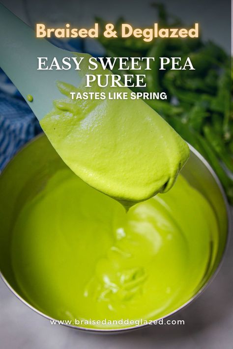 Pureed Sauce Recipes, Beets Puree Recipe, Pea Puree Recipe Dishes, Green Pea Puree, Puree Recipes For Adults, Pea Recipes Side Dishes, Vegetable Puree Recipes, Fruit Puree Recipes, Pea Side Dish