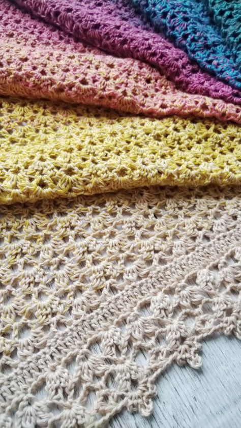 Crochet Prayer Shawls, Beginner Friendly Crochet, Crochet Border Patterns, Crochet Shawl Pattern Free, Stitch Guide, Shawl Crochet, Crochet Market Bag, Crochet Shawls And Wraps, Beginner Crochet Projects